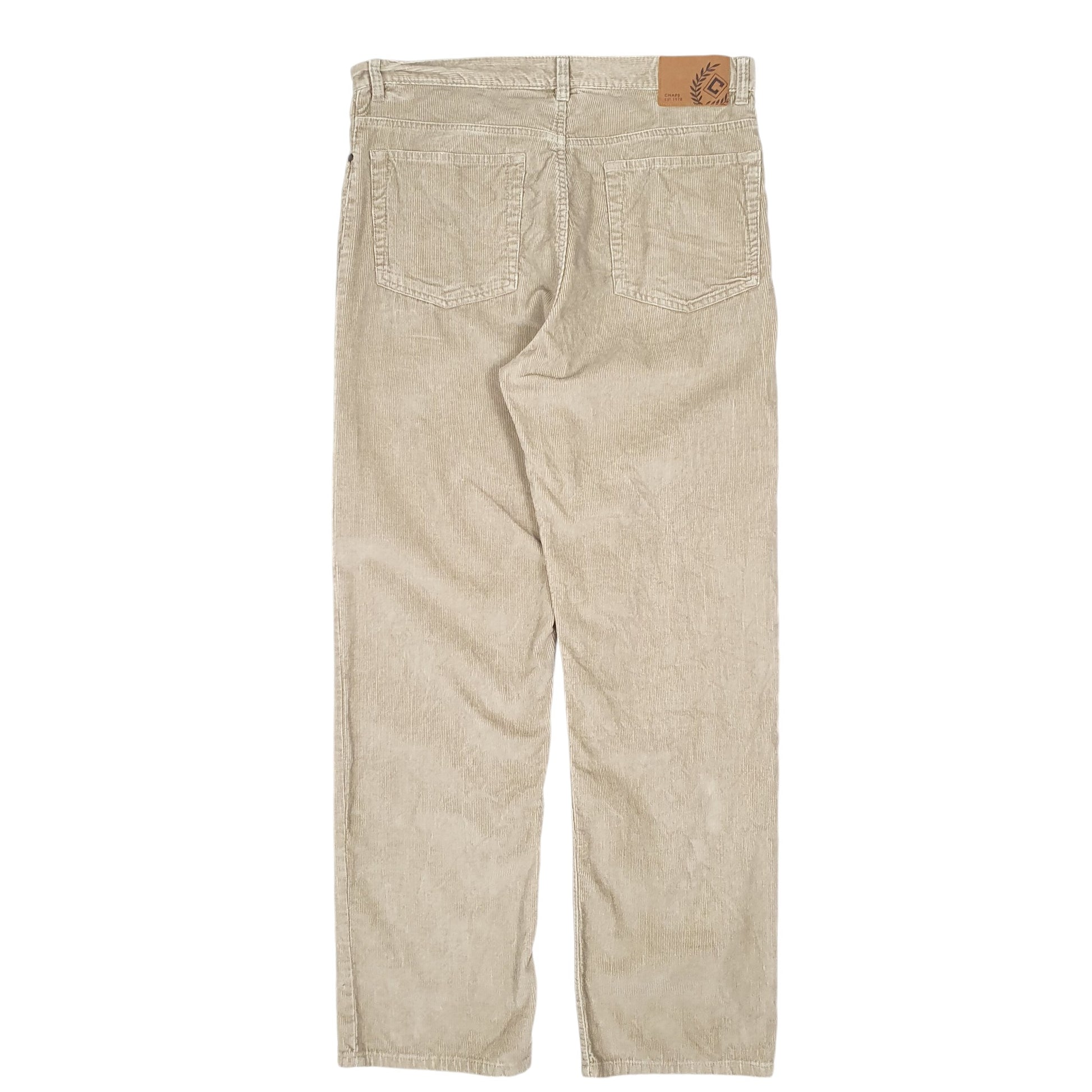 Mens Beige Chaps Cords Corduroy Trousers