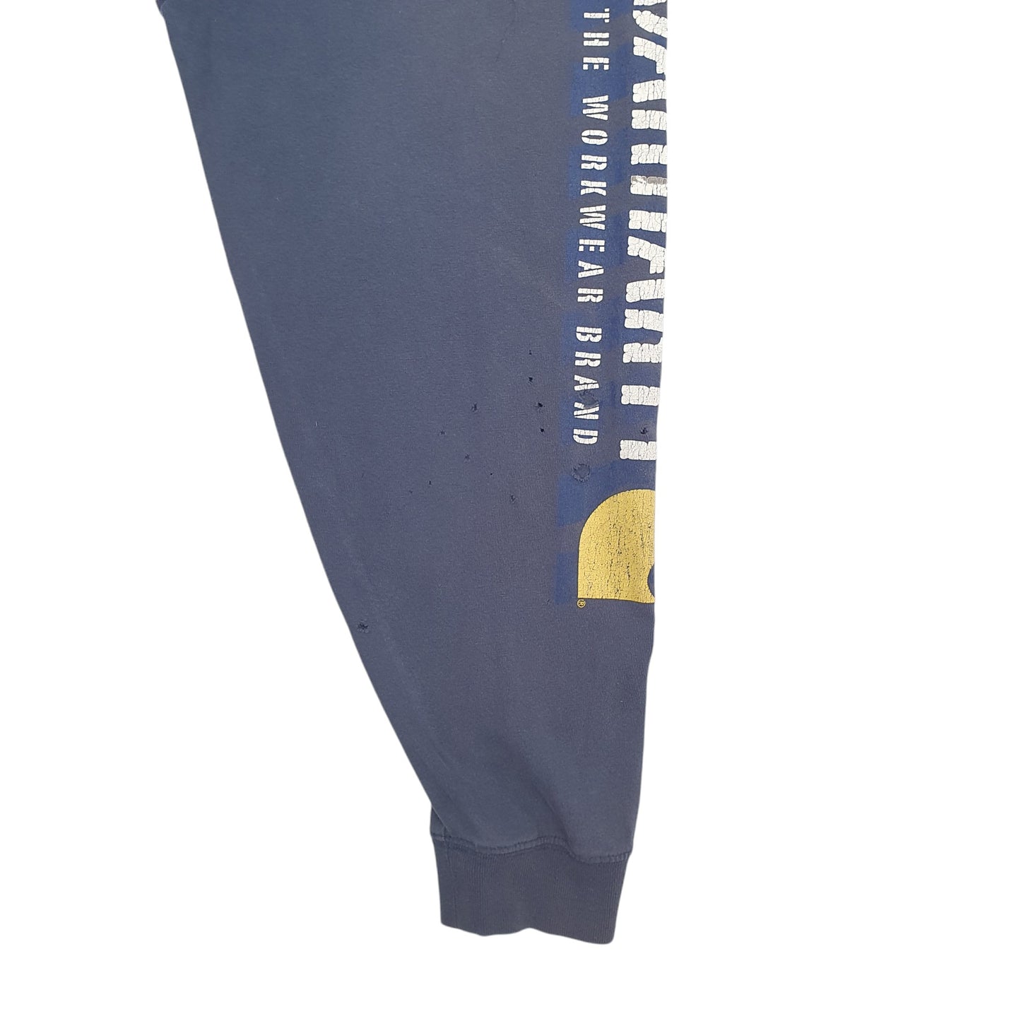 Mens Blue Carhartt Spellout Long Sleeve T Shirt