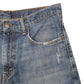 Mens Blue Levis Denim Jeans Jorts 569 Relaxed Baggy Disressed Denim Shorts