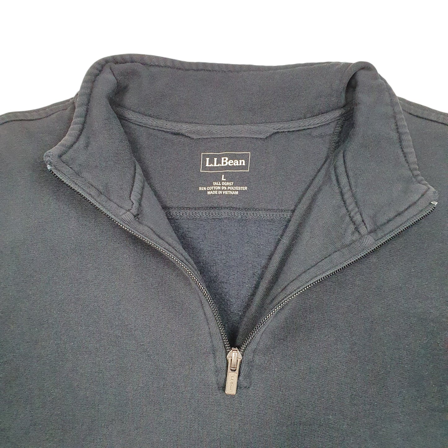 Mens Navy L.L.Bean  Quarter Zip Jumper