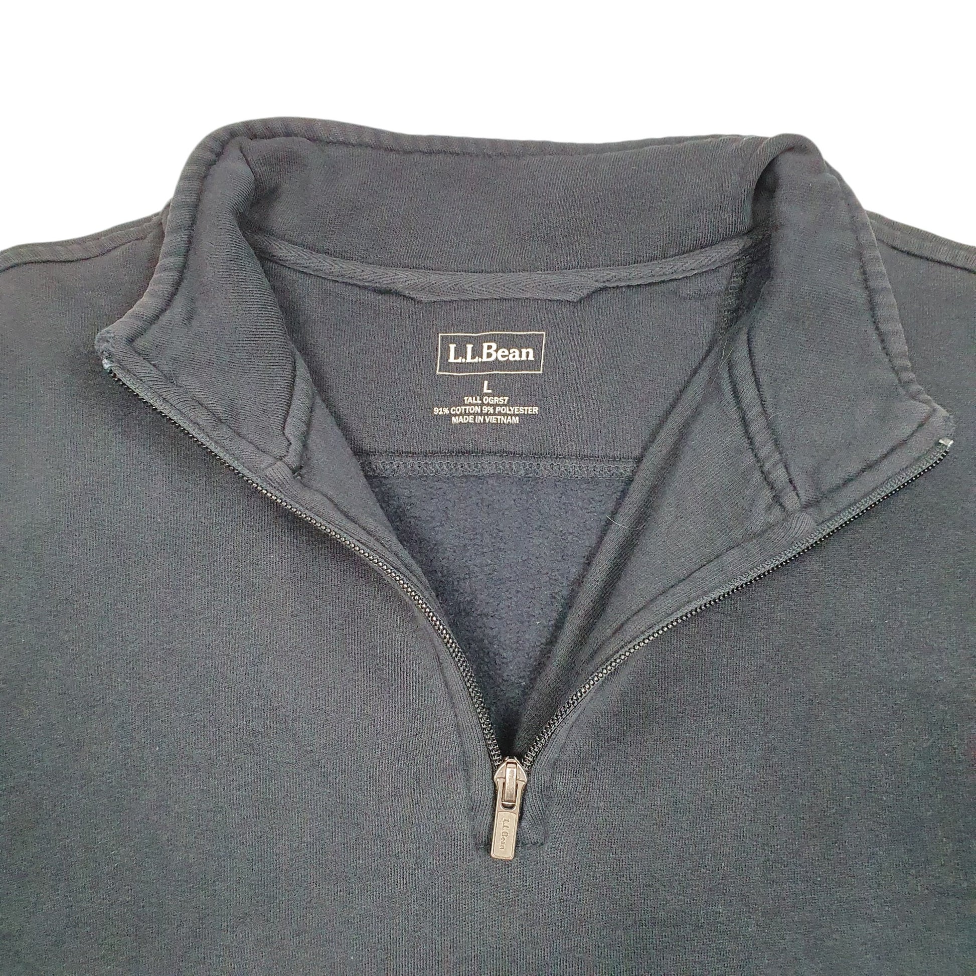 Mens Navy L.L.Bean  Quarter Zip Jumper