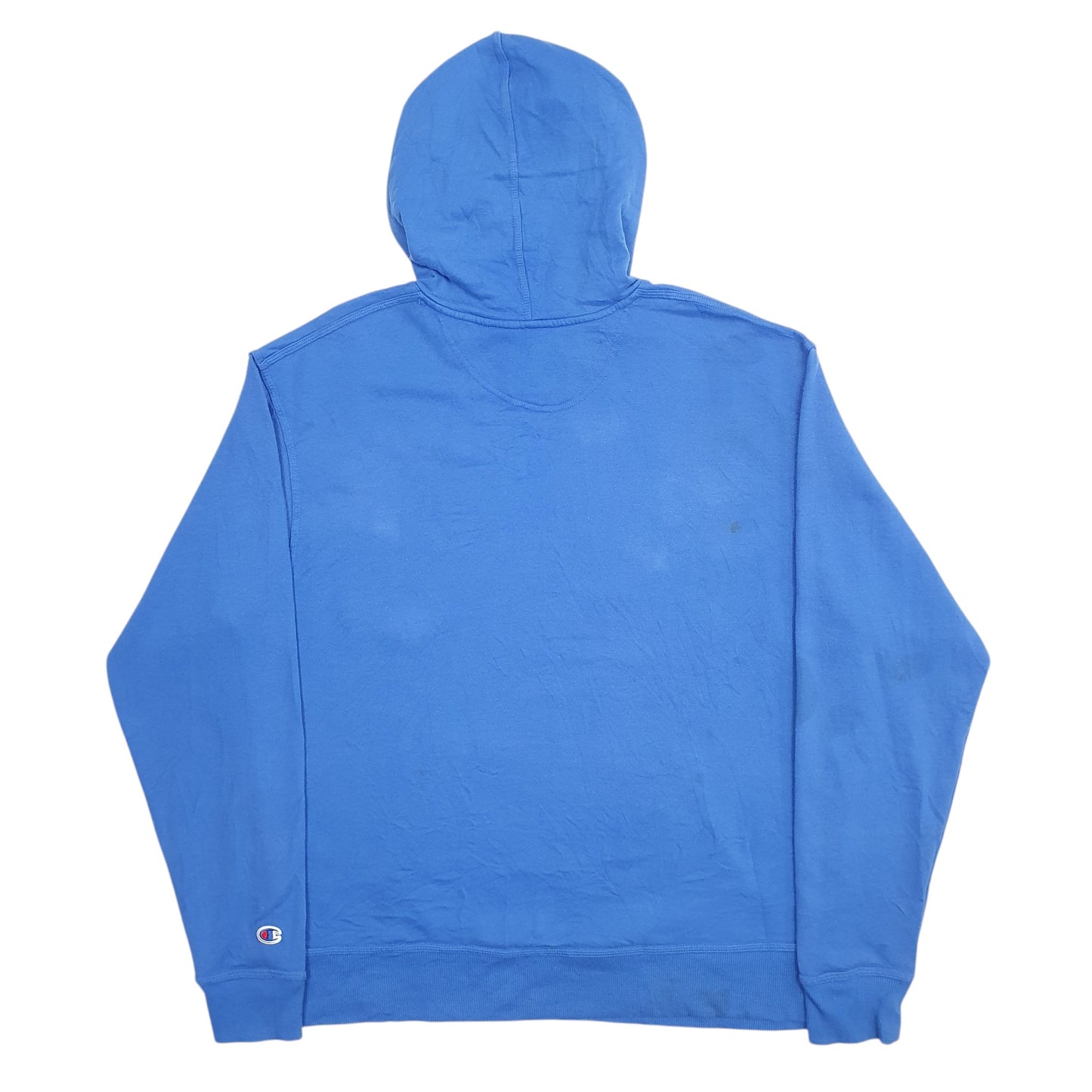 Mens Blue Champion Spellout Hoodie Jumper