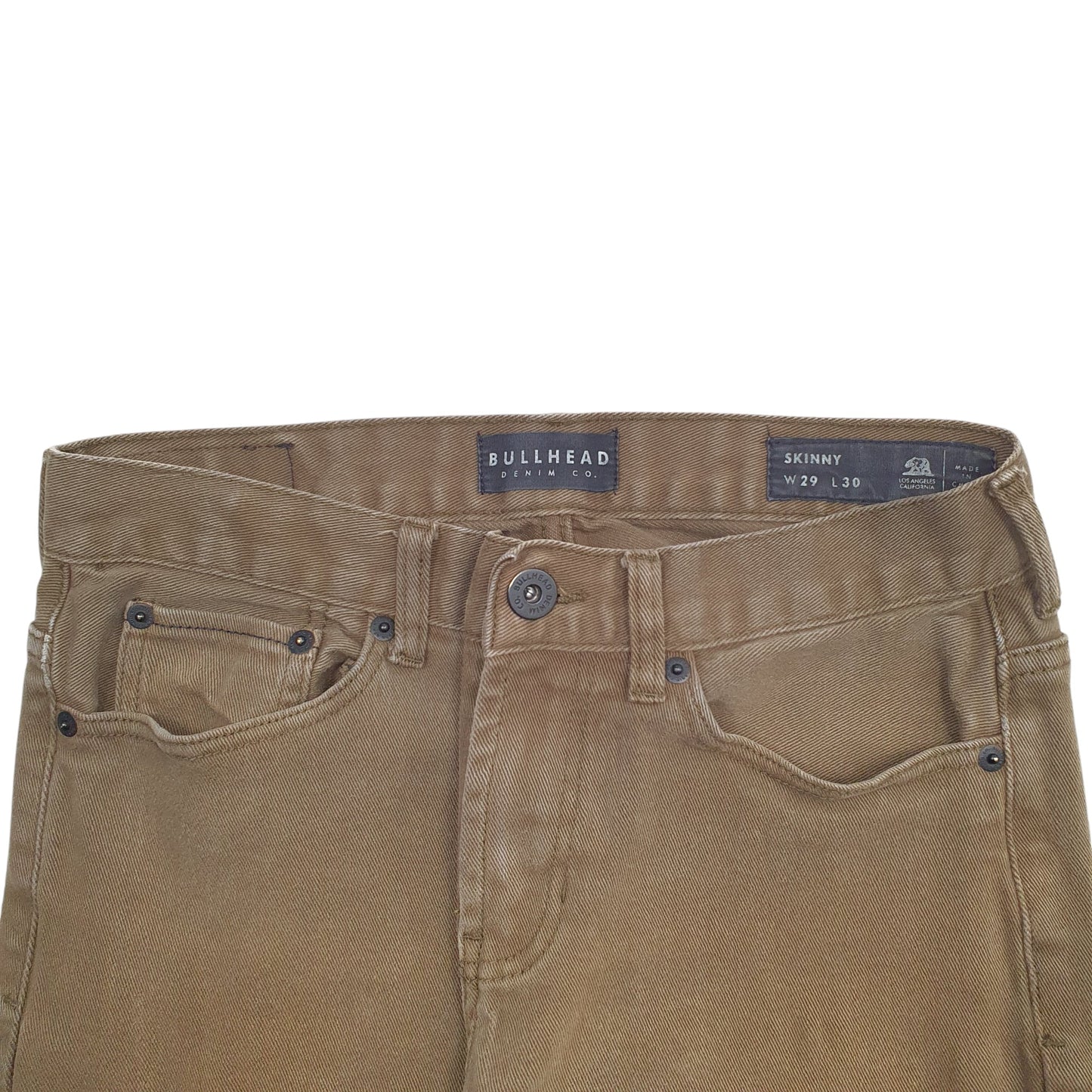Mens Khaki Bullhead  Casual JeansW29 L30