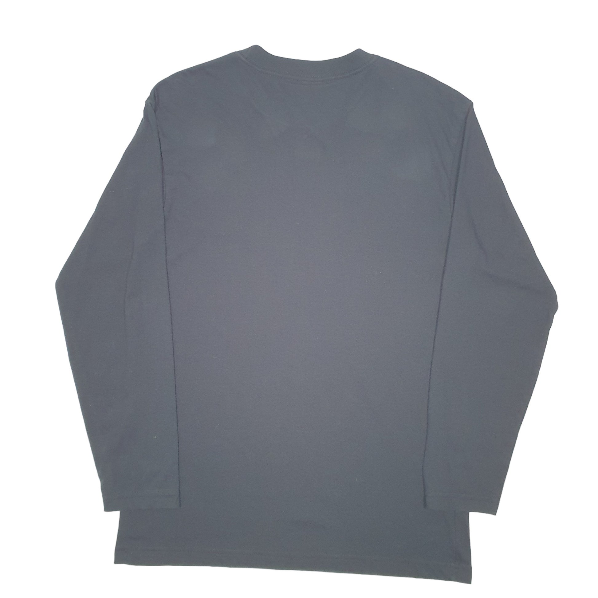 Mens Black Adidas Vintage Spellout Climalite Long Sleeve T Shirt