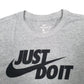 Mens Grey Nike Spellout Short Sleeve T Shirt