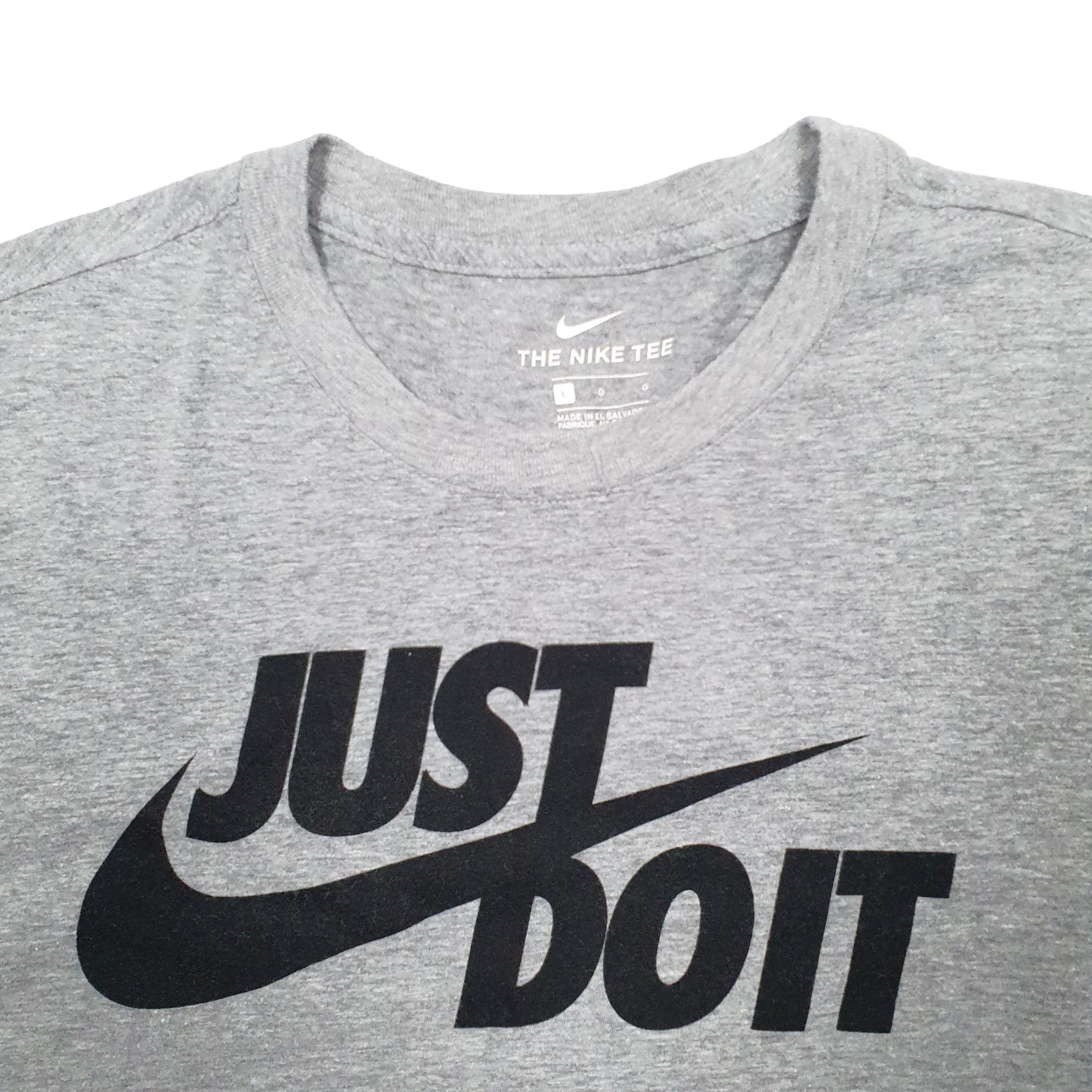 Mens Grey Nike Spellout Short Sleeve T Shirt