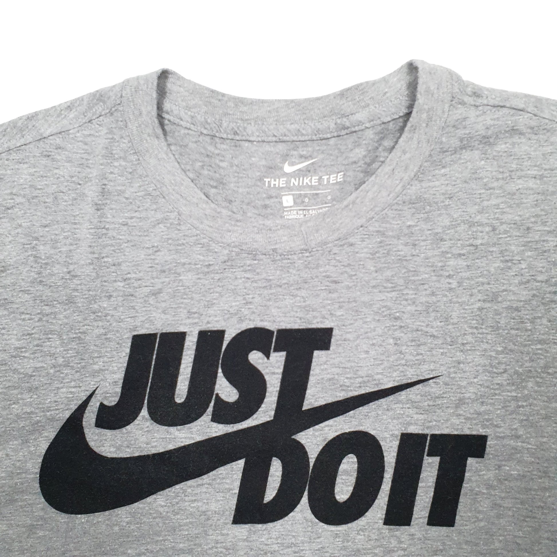 Mens Grey Nike Spellout Short Sleeve T Shirt