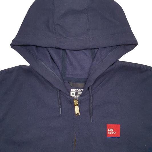 Mens Navy Carhartt Workwear Full Zip Jumper