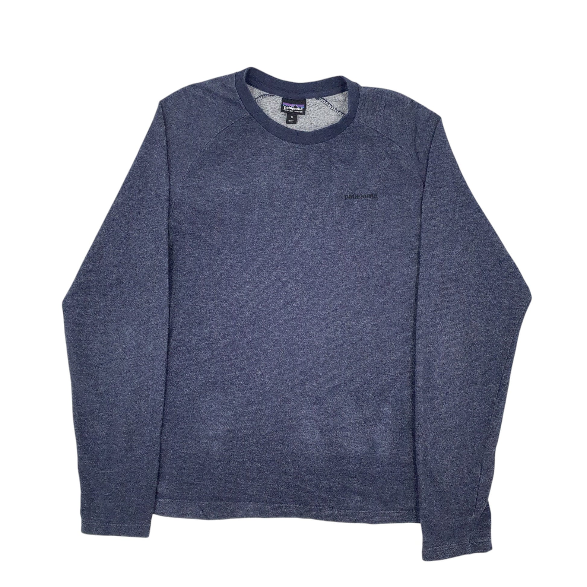 Mens Blue Patagonia Organic Cotton Crewneck Jumper