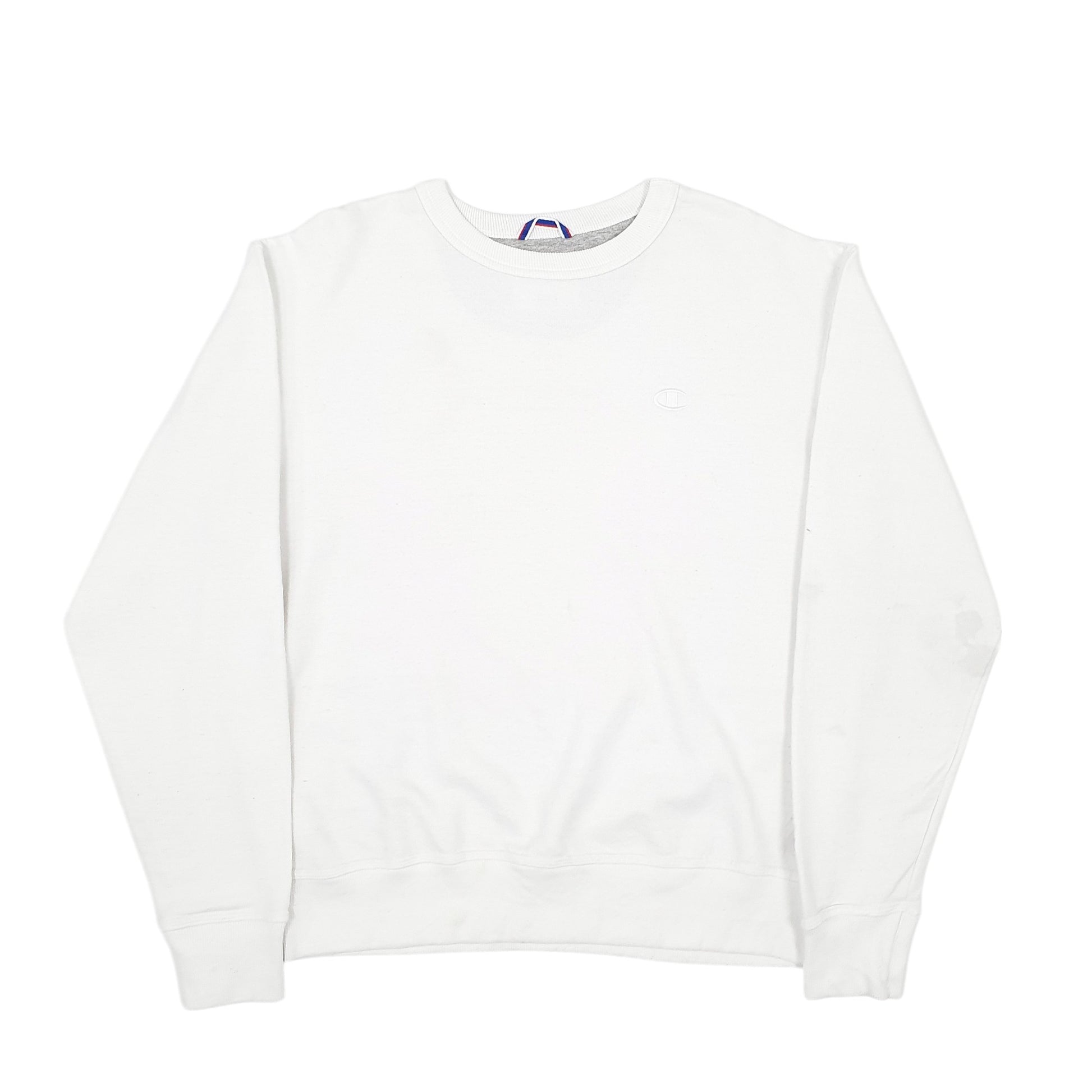 Mens White Champion  Crewneck Jumper