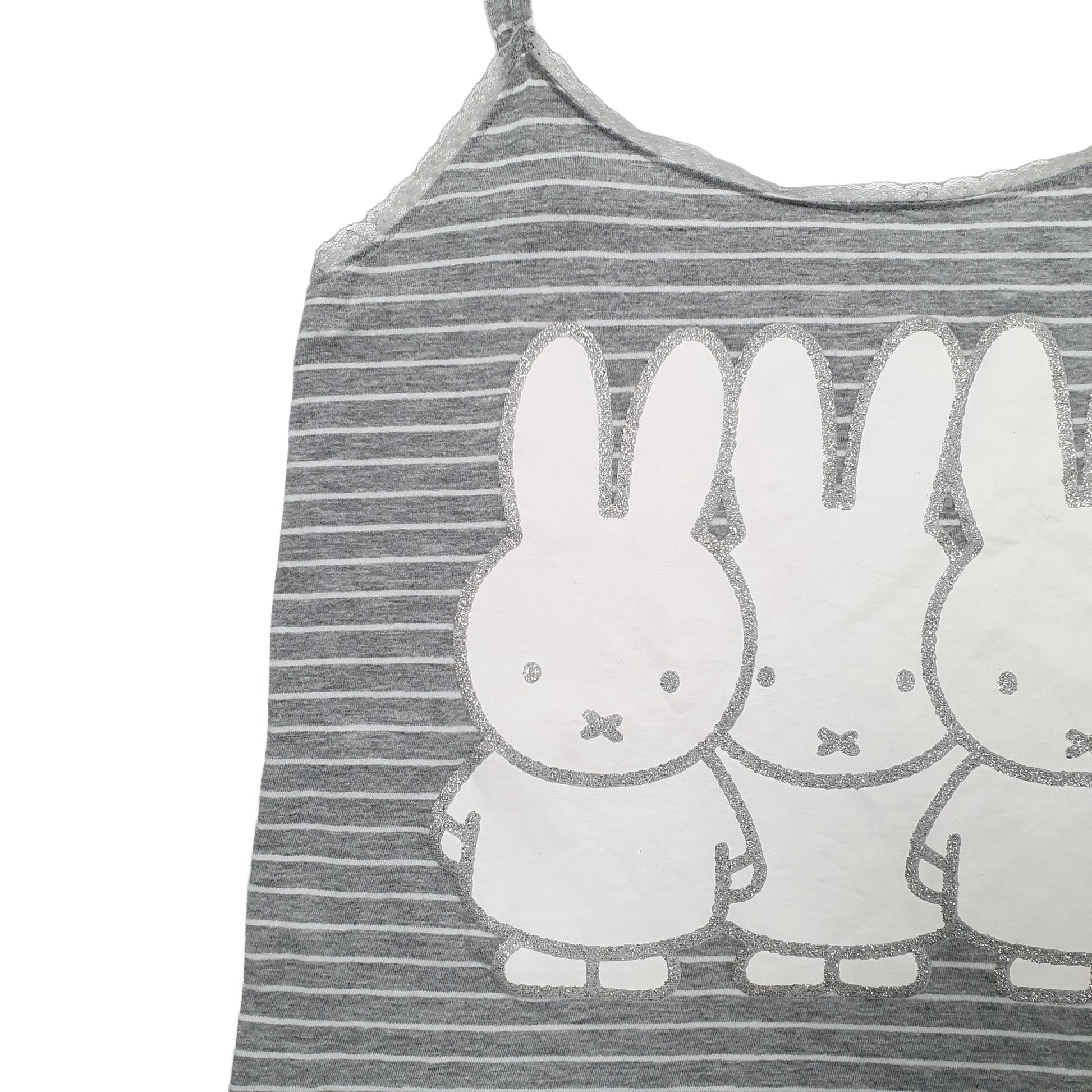 Womens Grey Womens secret Miffy Crop Vest Short Sleeve T Shirt