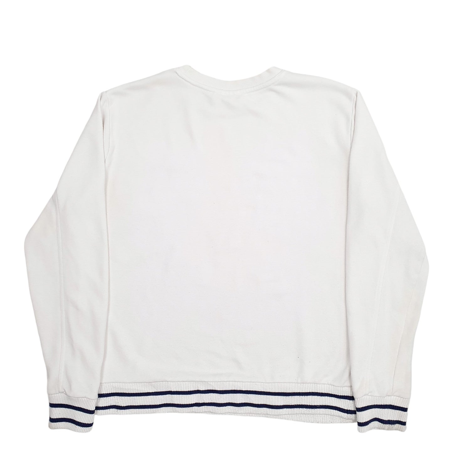 Womens White Fila  Crewneck Jumper