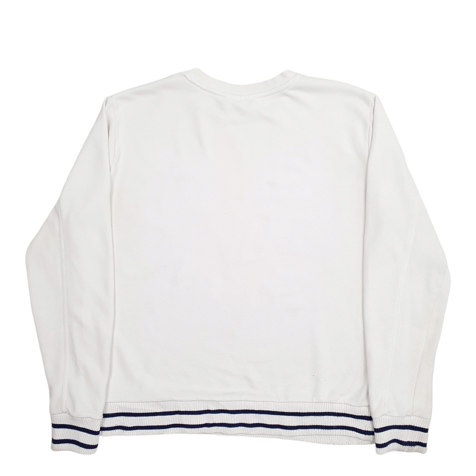 Womens White Fila  Crewneck Jumper