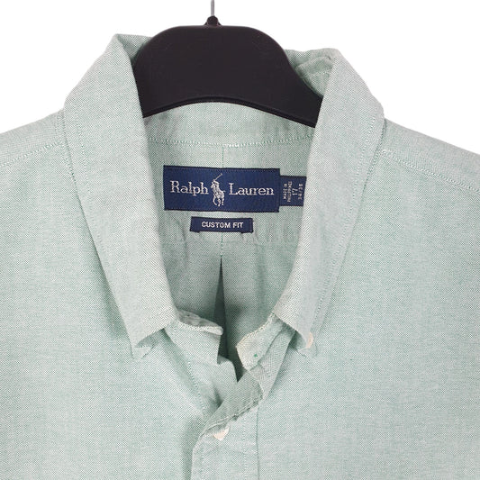 Mens Green Ralph Lauren Oxford Long Sleeve Shirt