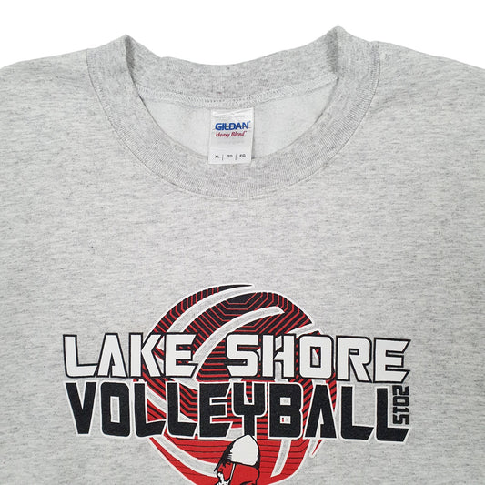 Mens Grey Gildan Lake Shore Volleyball Crewneck Jumper