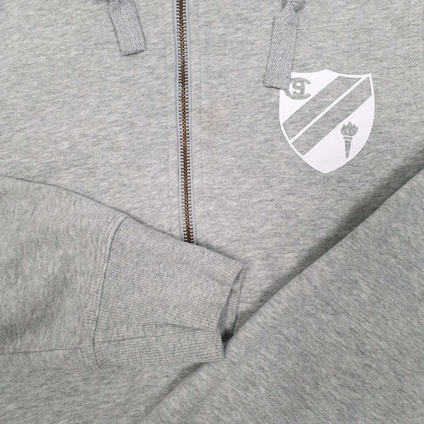 Womens Grey Champion Quarter Zip Hoodie Jumper