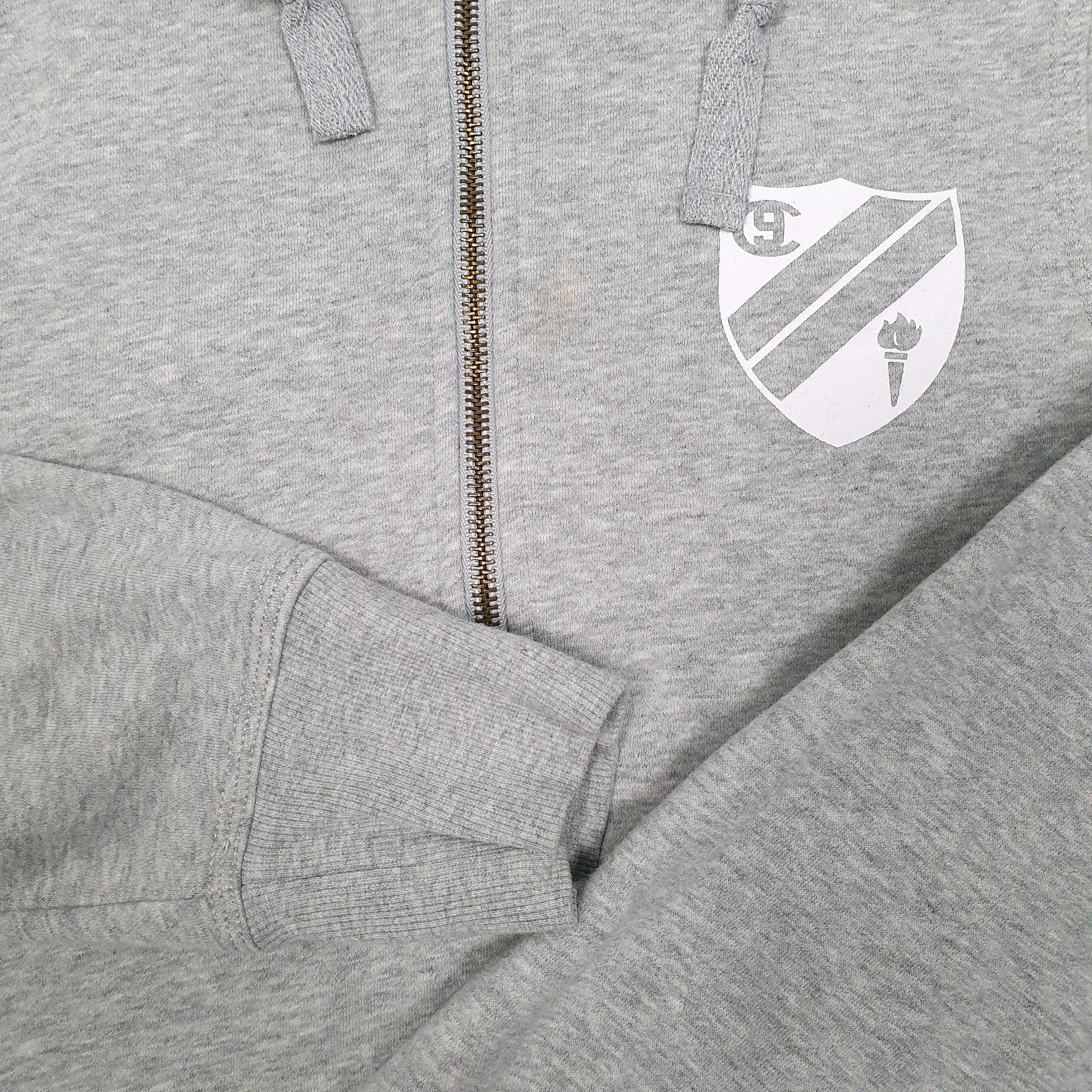 Womens Grey Champion Quarter Zip Hoodie Jumper