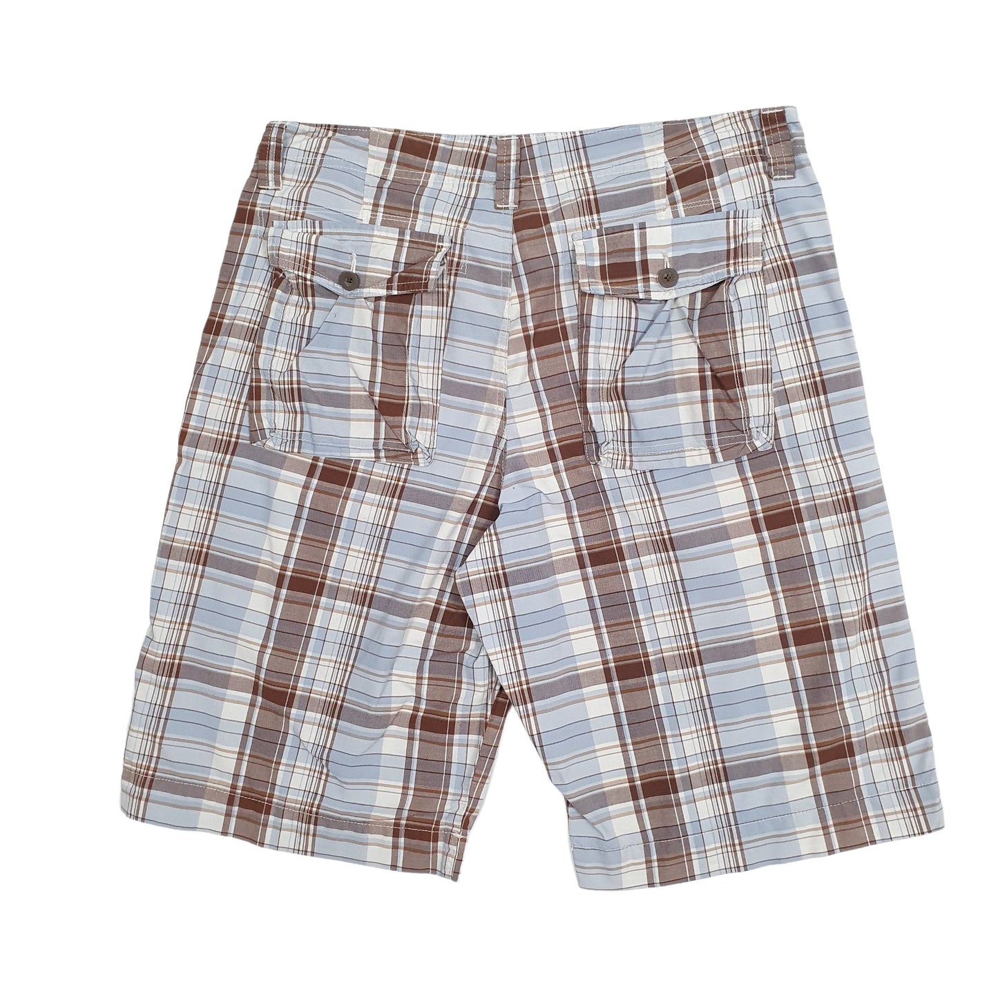 Mens Blue Lee Check Chino Shorts