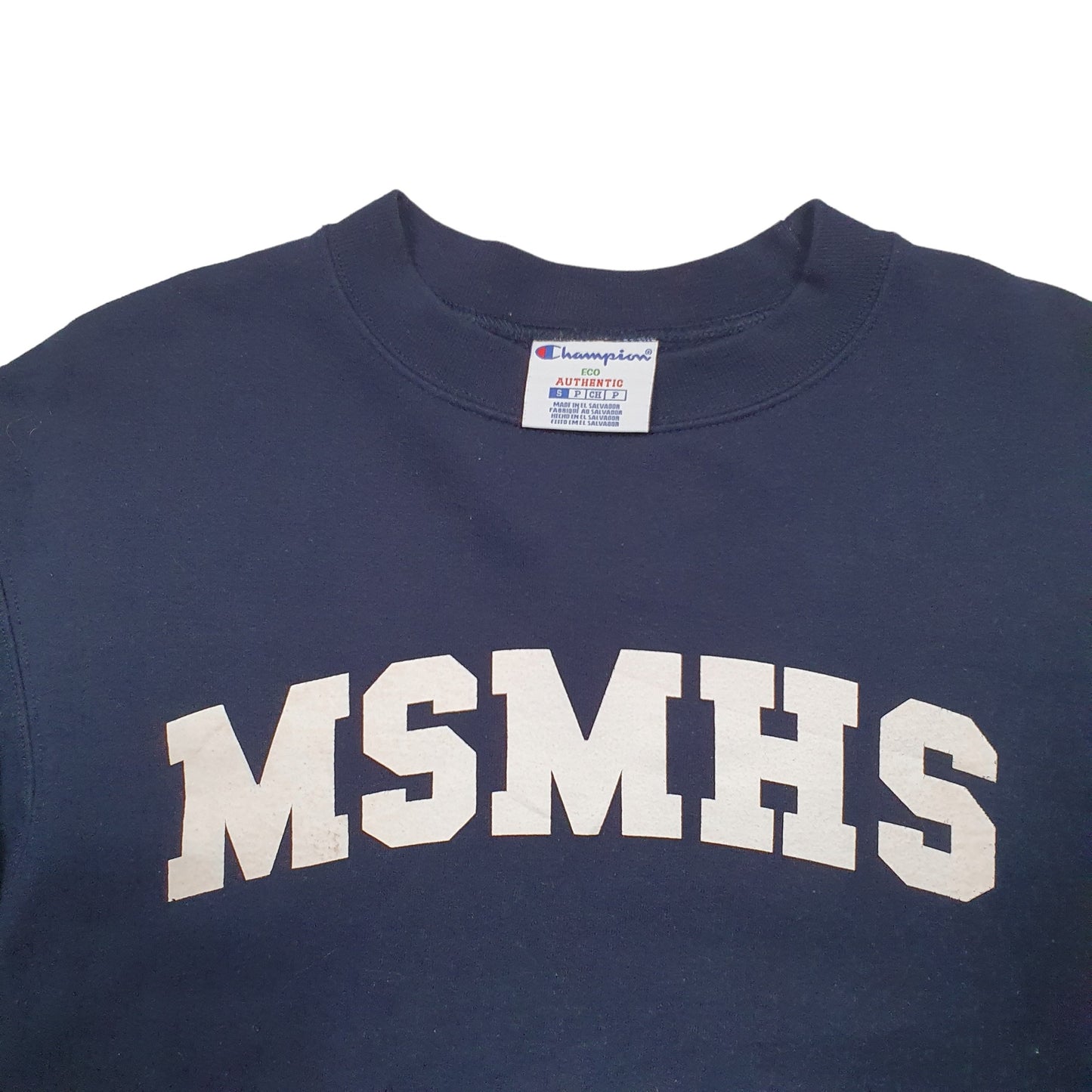 Mens Navy Champion USA College Crewneck Jumper