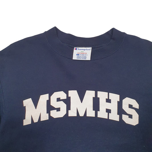 Mens Navy Champion USA College Crewneck Jumper