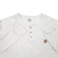 Mens Grey Carhartt Vinatge 00s Henley Long Sleeve T Shirt