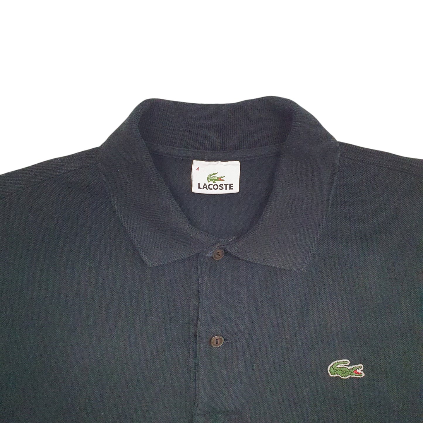 Mens Black Lacoste  Short Sleeve Polo Shirt