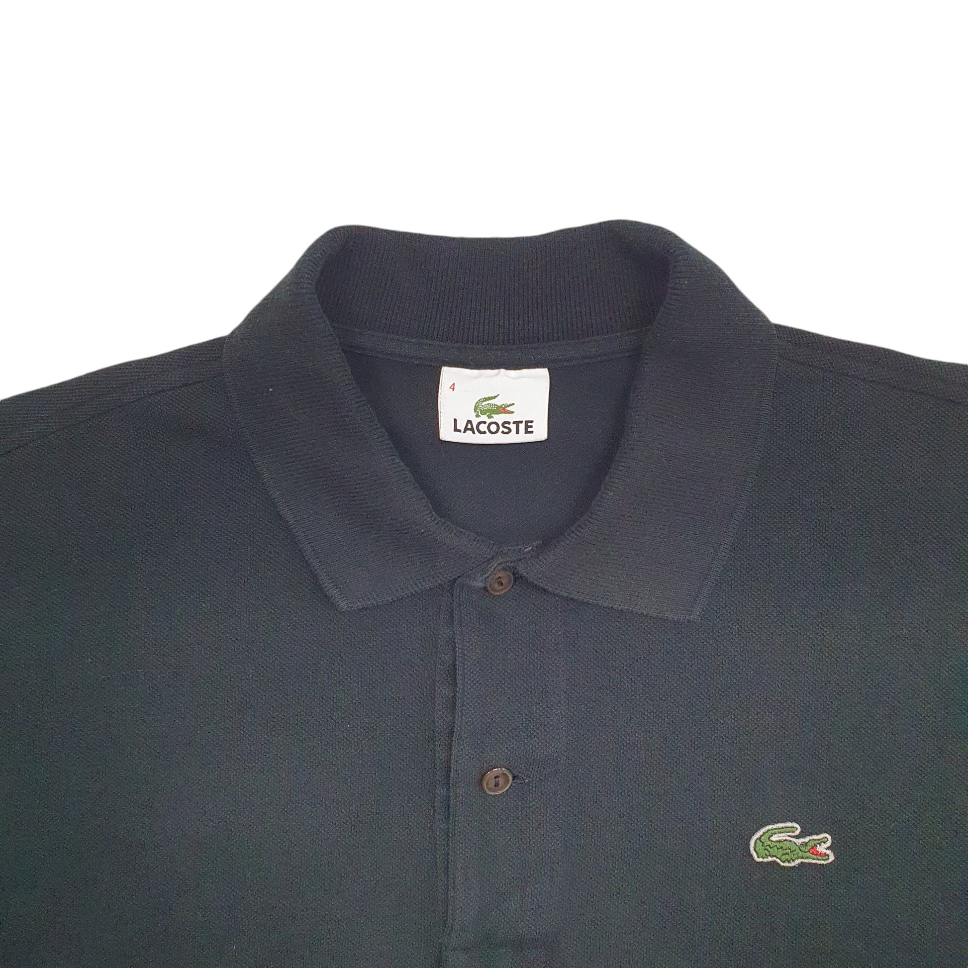 Mens Black Lacoste  Short Sleeve Polo Shirt