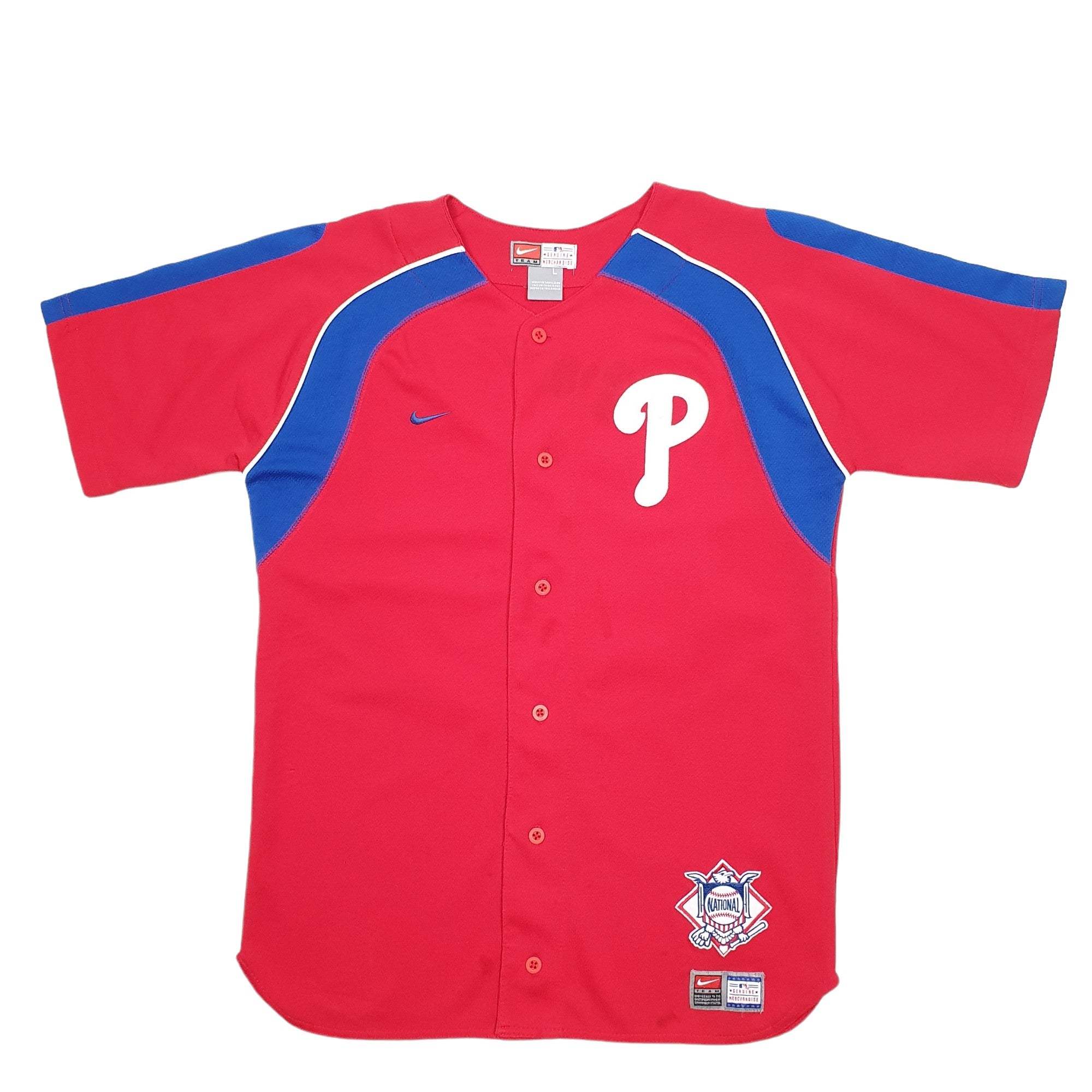 Nike MLB Baseball Jersey Philadelphia Phillies Short Sleeve Polyester T Shirt S