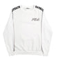 Mens White Fila Spellout Crewneck Jumper