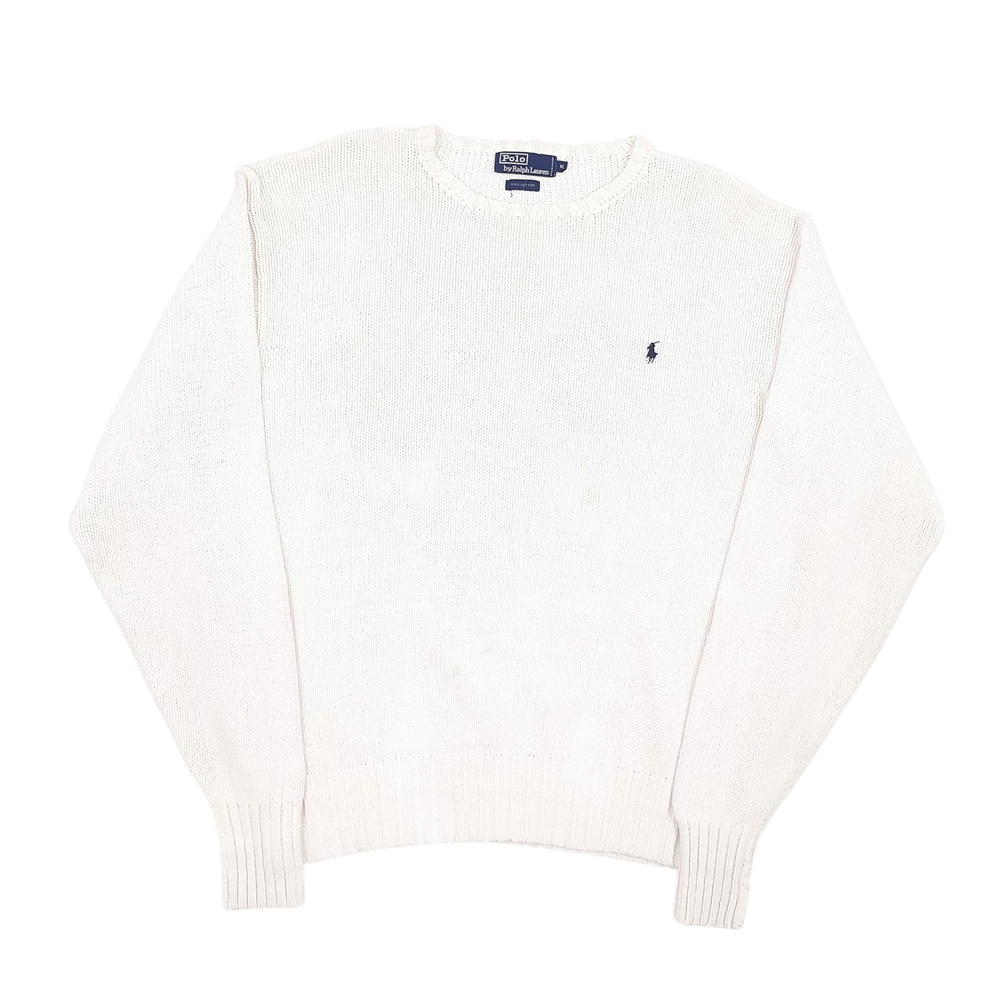 Mens White Polo Ralph Lauren  Crewneck Jumper