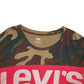Mens Camo Levis Spellout Camouflage Short Sleeve T Shirt