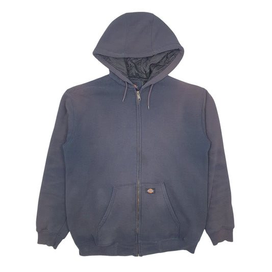 Mens Navy Dickies Quilted Full Zip Jumper