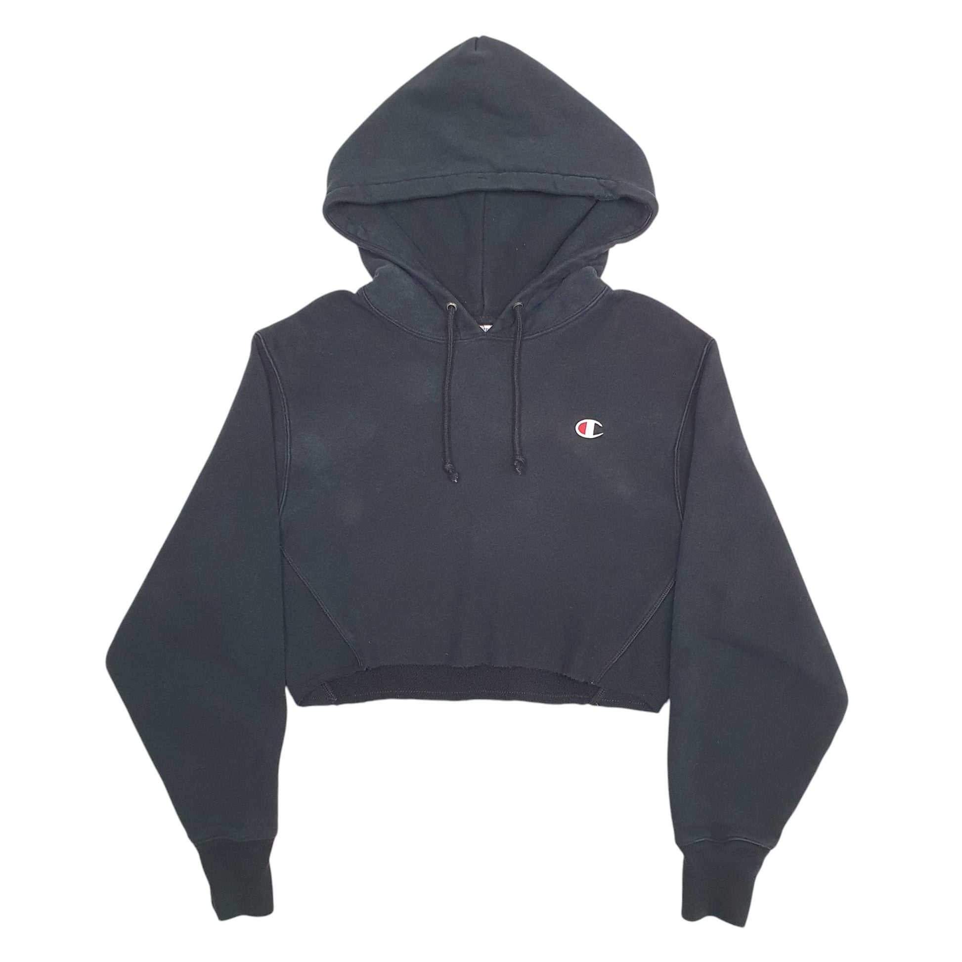 Womens Black Champion Reverse Weave Hoodie Jumper