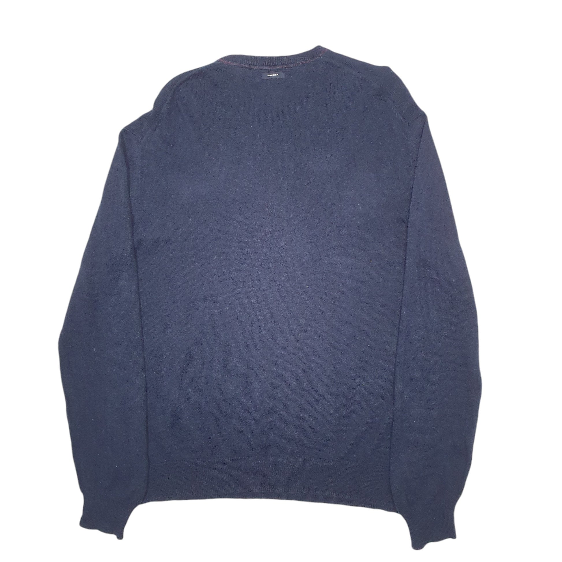 Mens Navy Nautica Knit Crewneck Jumper