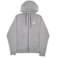 Mens Grey Nike Hoodie Full Zip Jumper