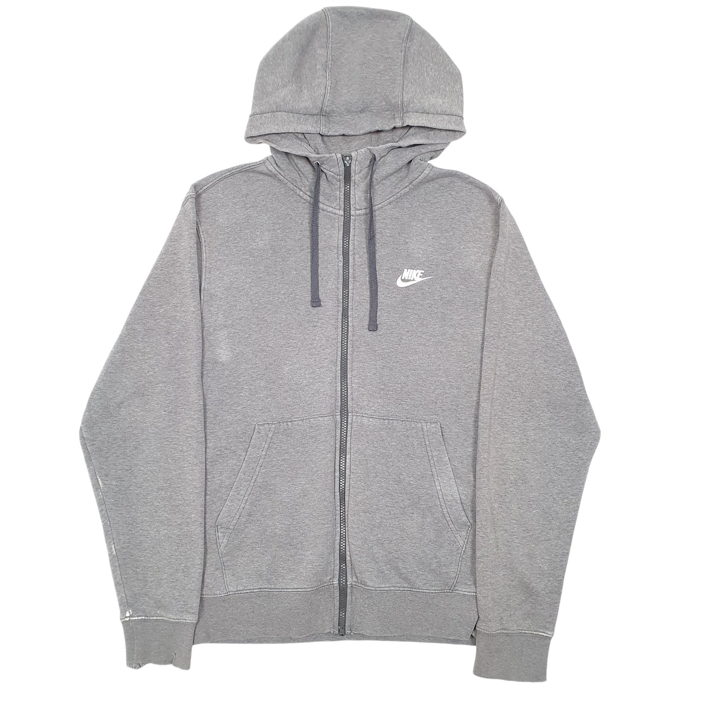 Mens Grey Nike Hoodie Full Zip Jumper