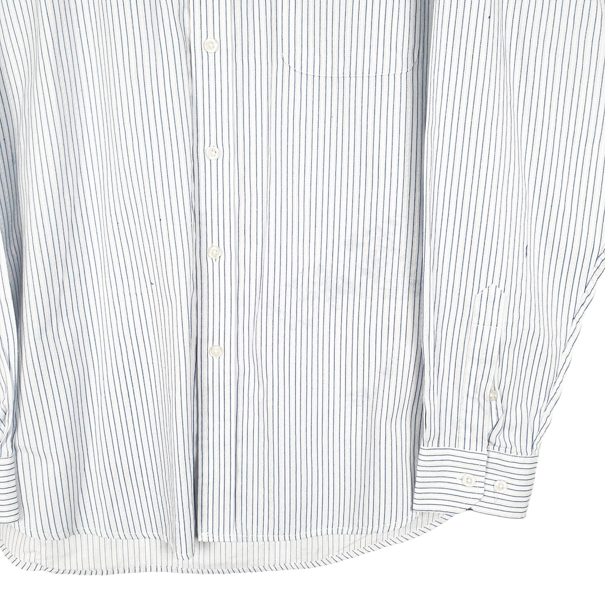 Mens White Lacoste  Long Sleeve Shirt