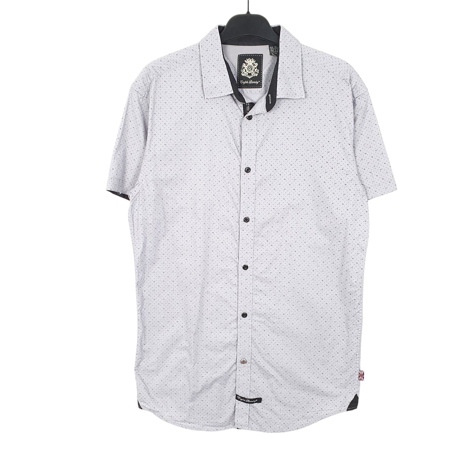 Mens Grey English Laundry  Short Sleeve Shirt