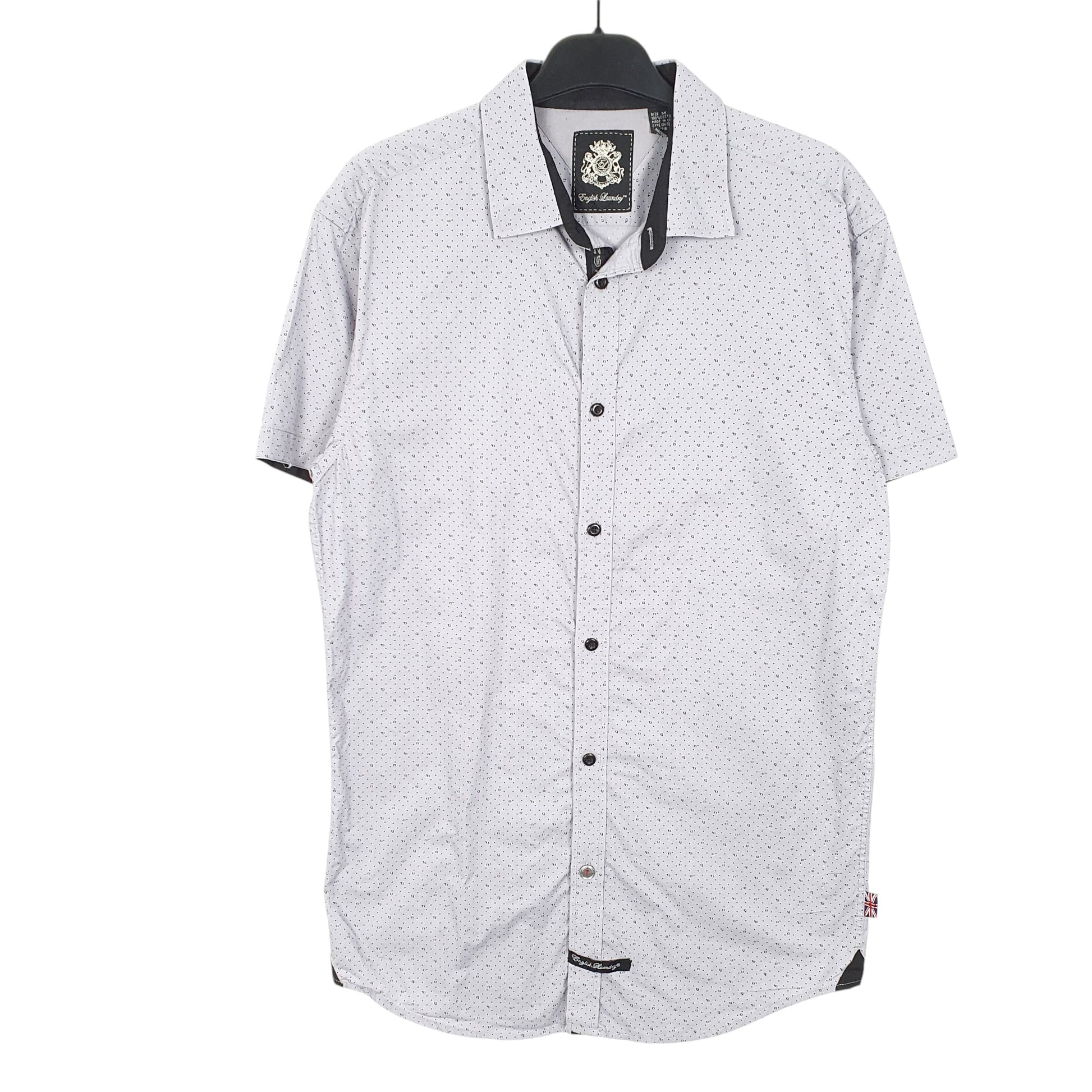 Mens Grey English Laundry  Short Sleeve Shirt