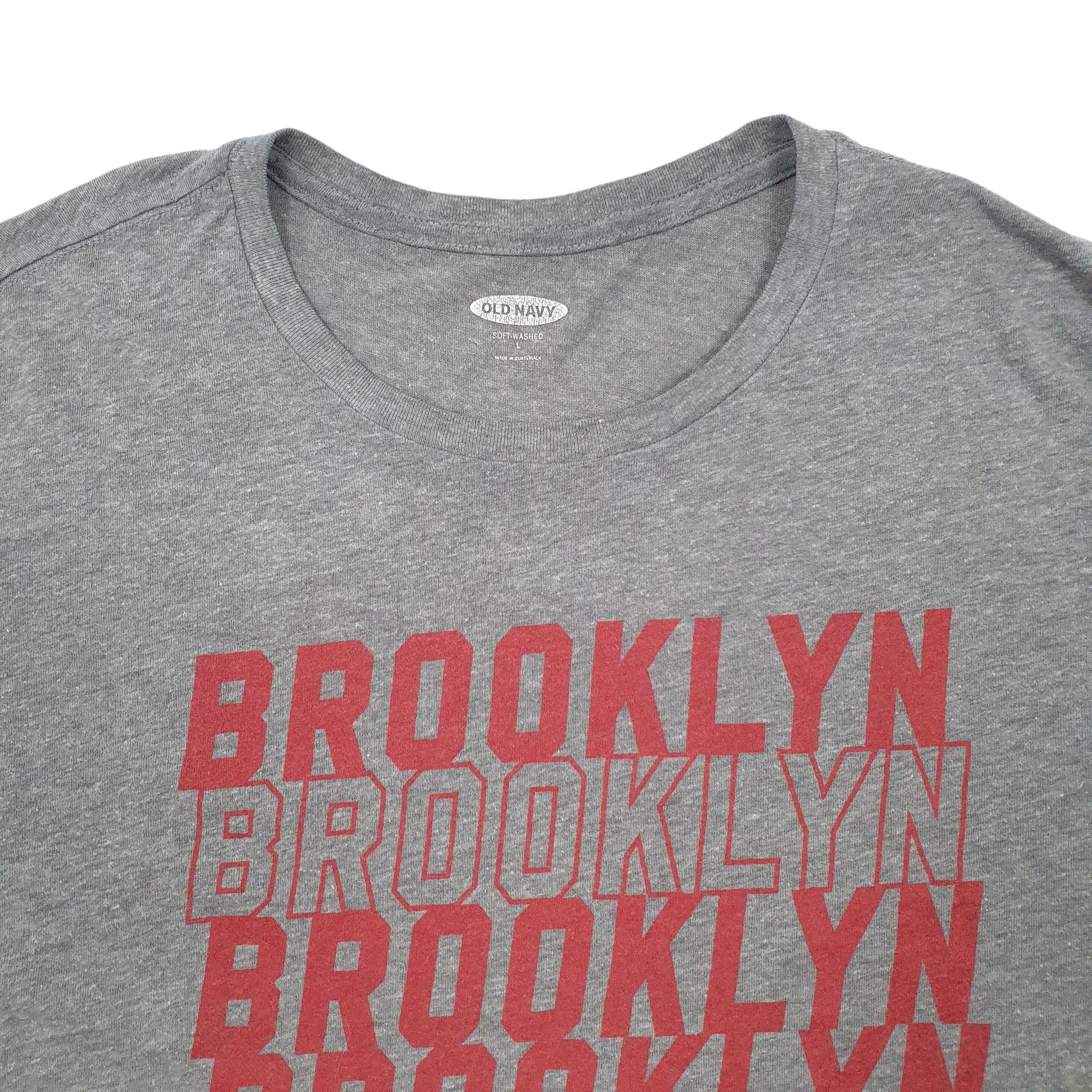 Mens Grey Old Navy Brooklyn Short Sleeve T Shirt