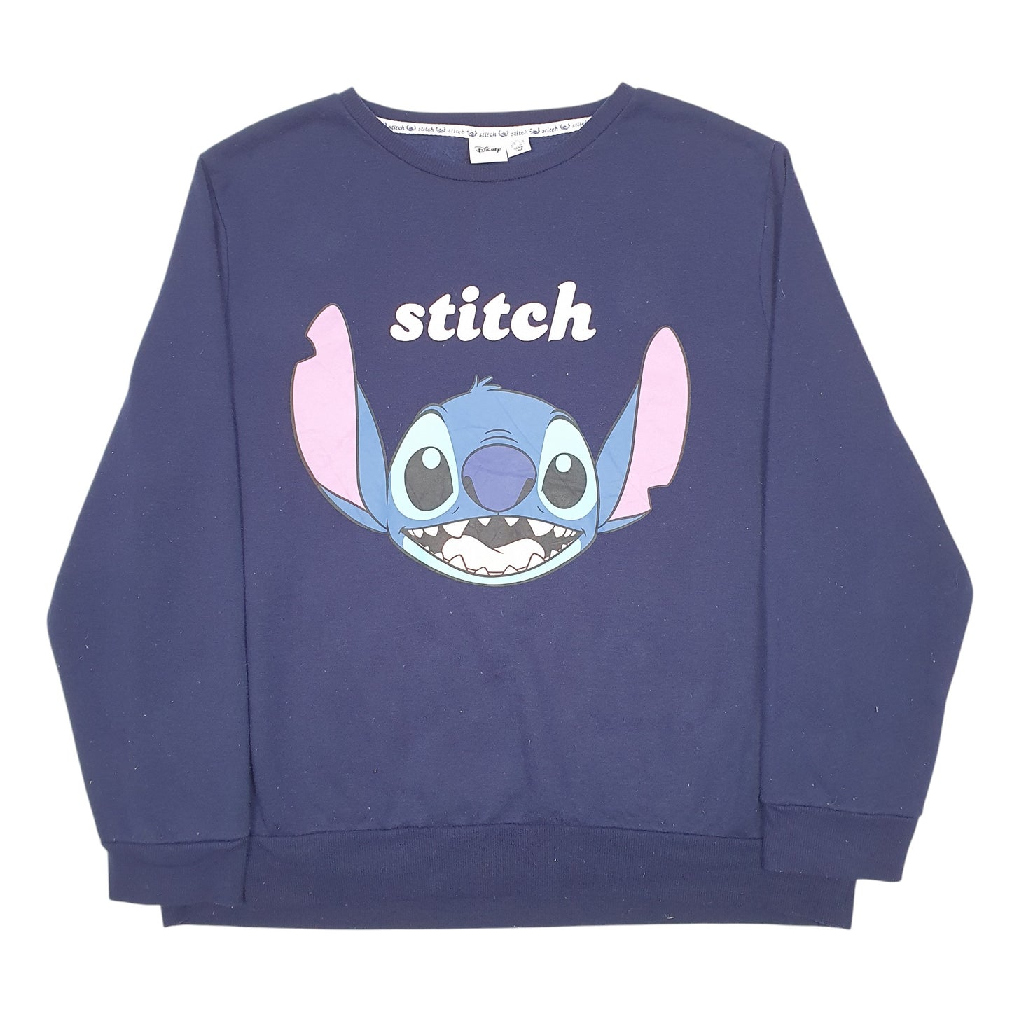 Womens Navy Disney Stitch Lilo Character Crewneck Jumper