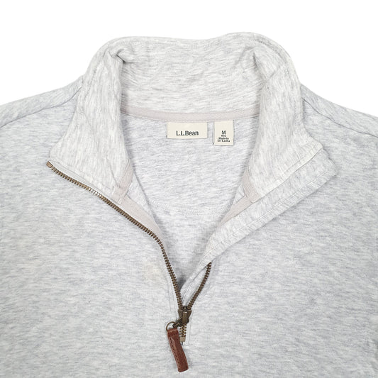 Womens Grey L.L.Bean  Quarter Zip Jumper