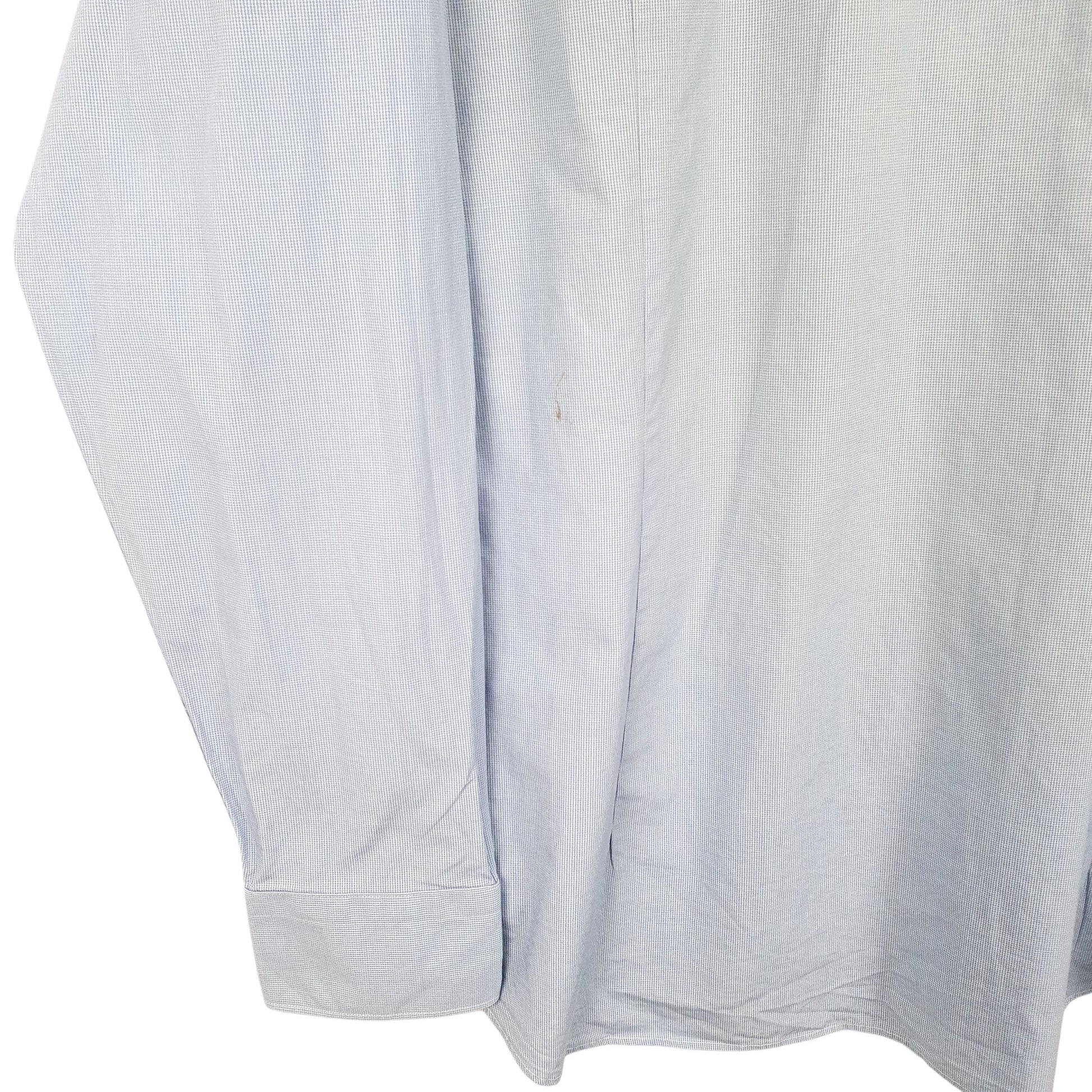 Mens Blue Tommy Hilfiger Fitted Tailored Long Sleeve Shirt