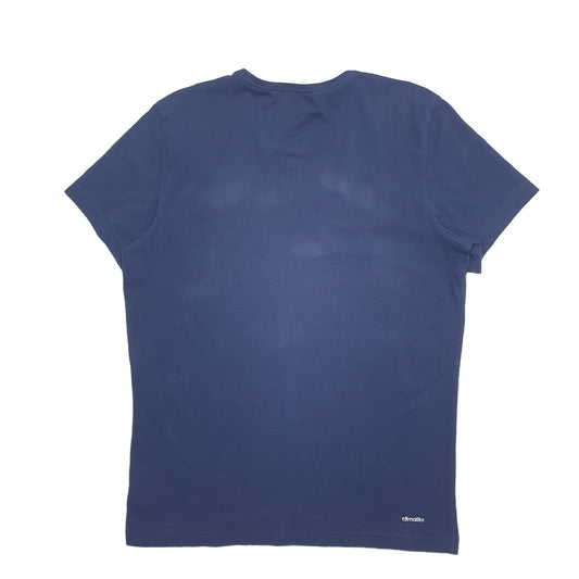 Womens Navy Adidas Spellout Short Sleeve T Shirt