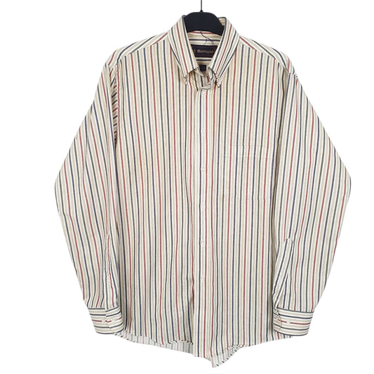 Mens Beige Barrington  Long Sleeve Shirt