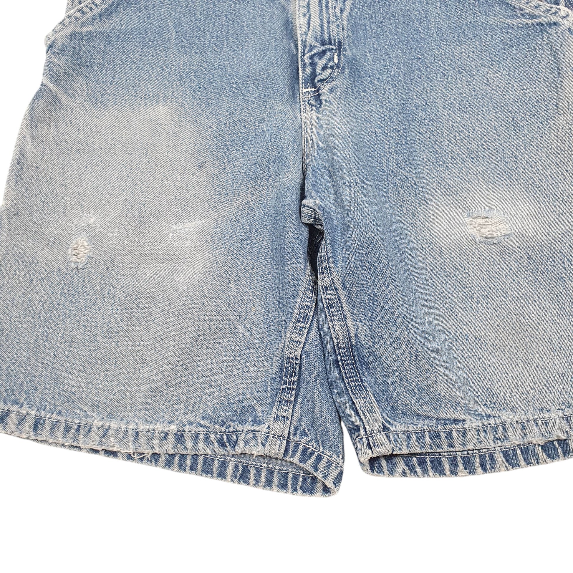 Mens Blue Carhartt Workwear Denim Jean Jort B28 Carpenter Shorts