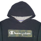 Mens Black Champion Spellout Hoodie Jumper
