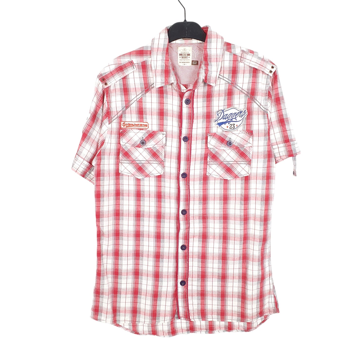 Mens White Urban Behaviour Daggers 23 Short Sleeve Shirt