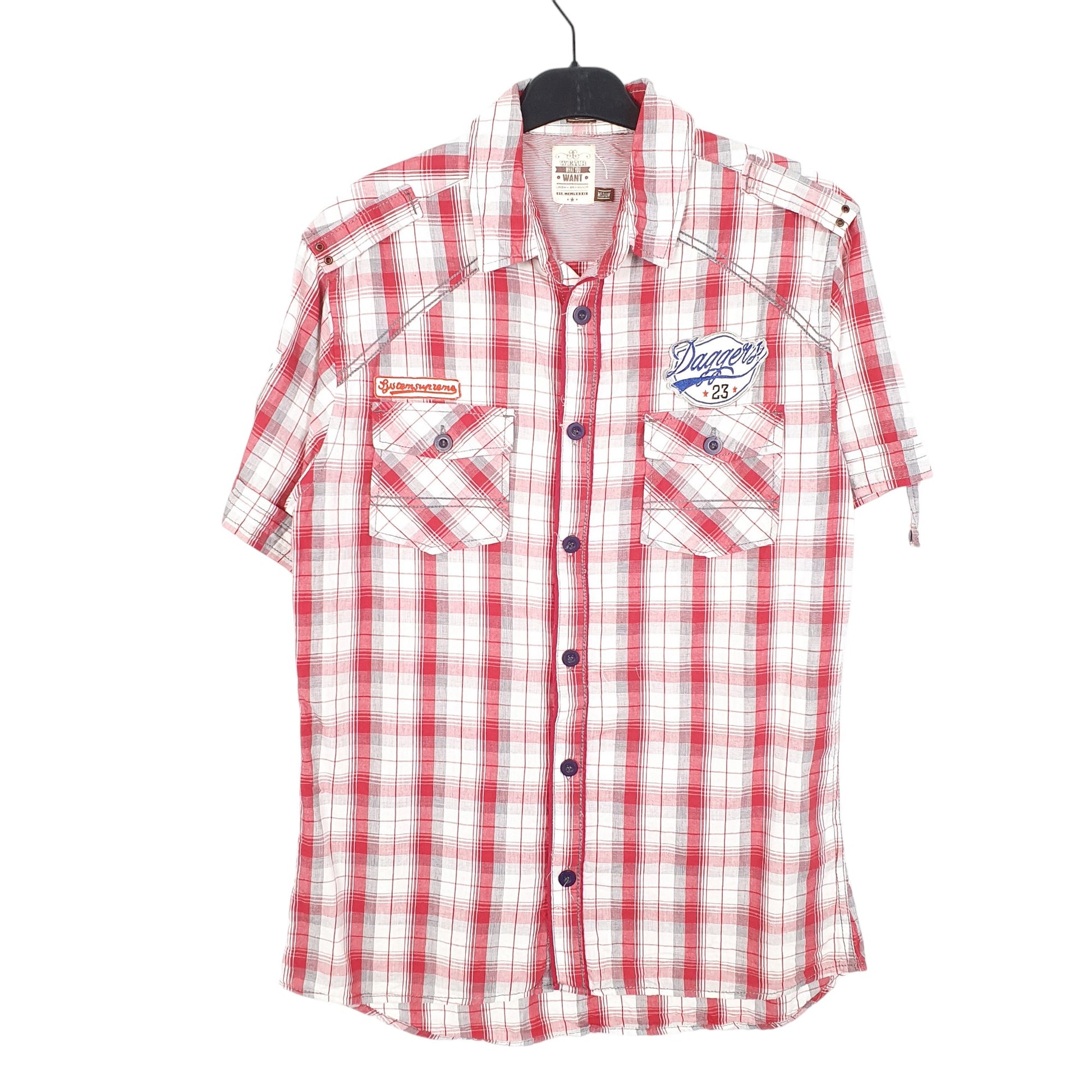 Mens White Urban Behaviour Daggers 23 Short Sleeve Shirt