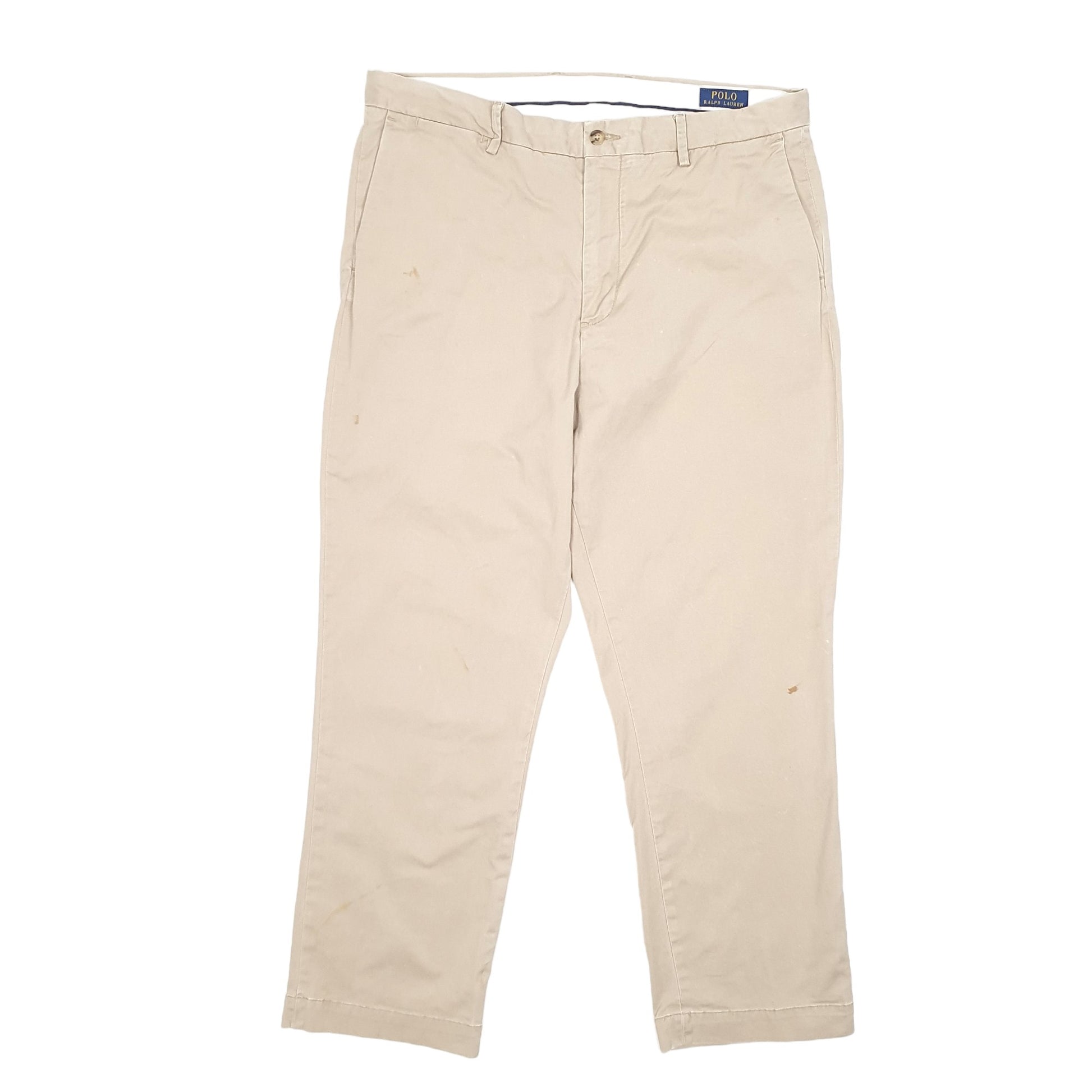 Mens Beige Polo Ralph Lauren Stretch Classic Chino Trousers